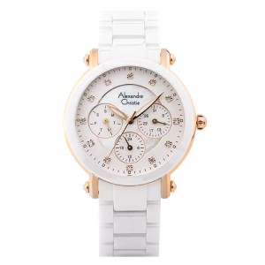 Alexandre Christie AC 2377 Rosegold White Ceramic BFBRGSL